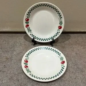 Corelle Dining Vintage Corelle Apple Farm Fresh Saucer Plates